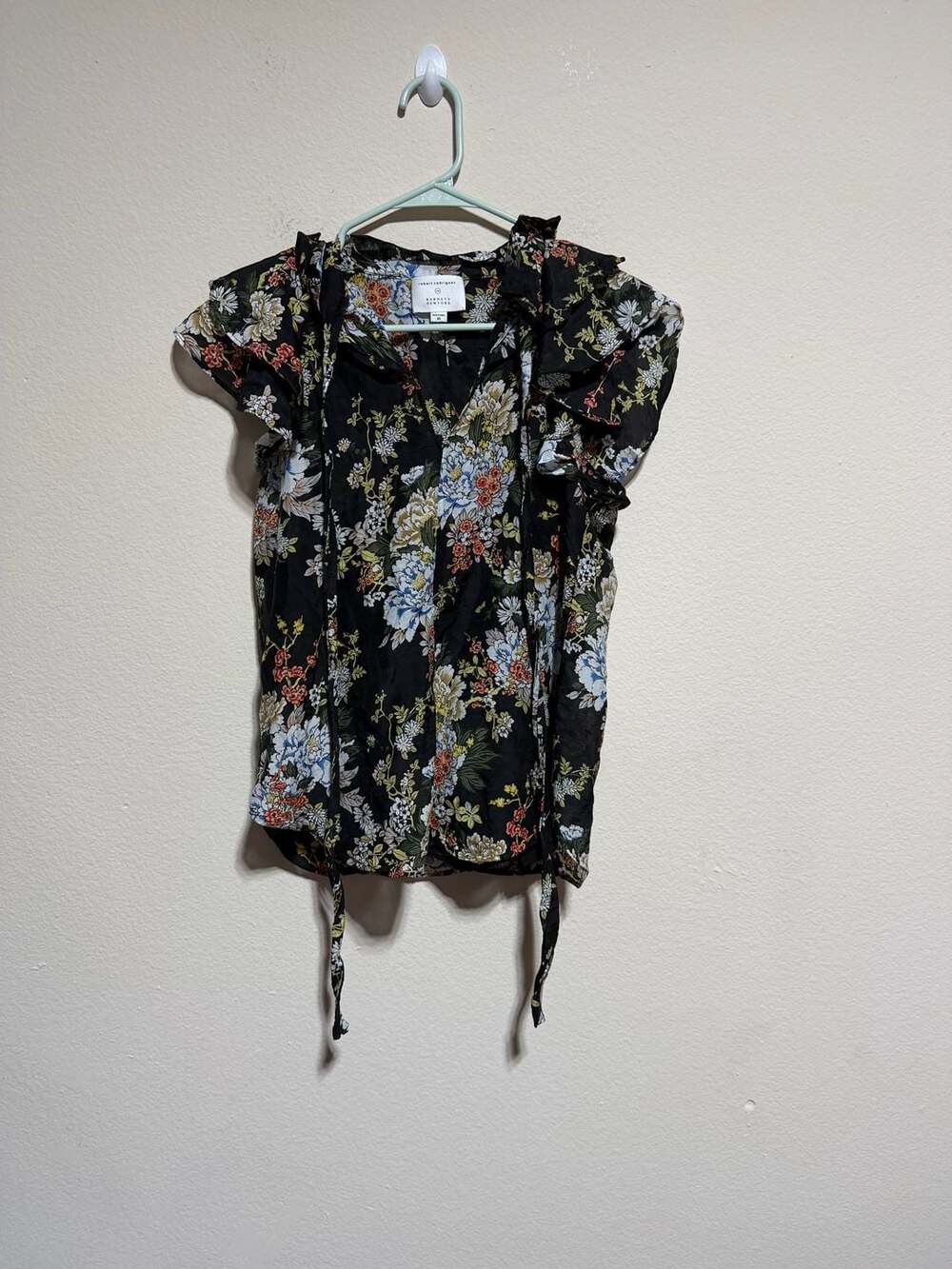 Robert Rodriguez x Barneys New York Floral Ruffle Sleeve Blouse XS